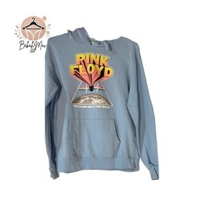 Pink Floyd Hoodie, Blue, Size Medium, Dark Side of the Moon Graphic, Music Merch